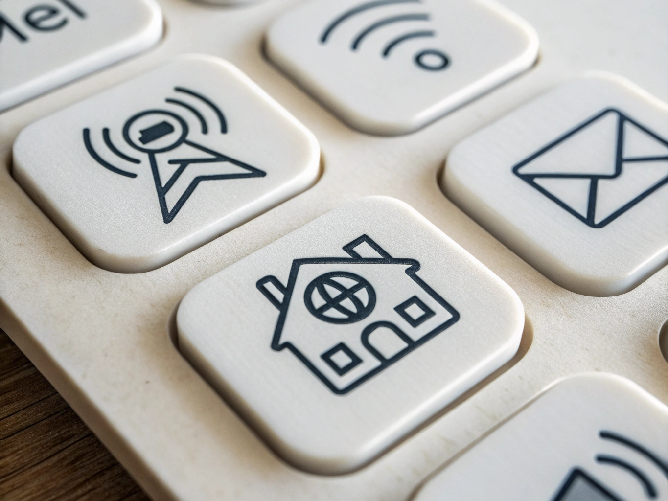 Micro glyph and navigation icon set with clean line geometry